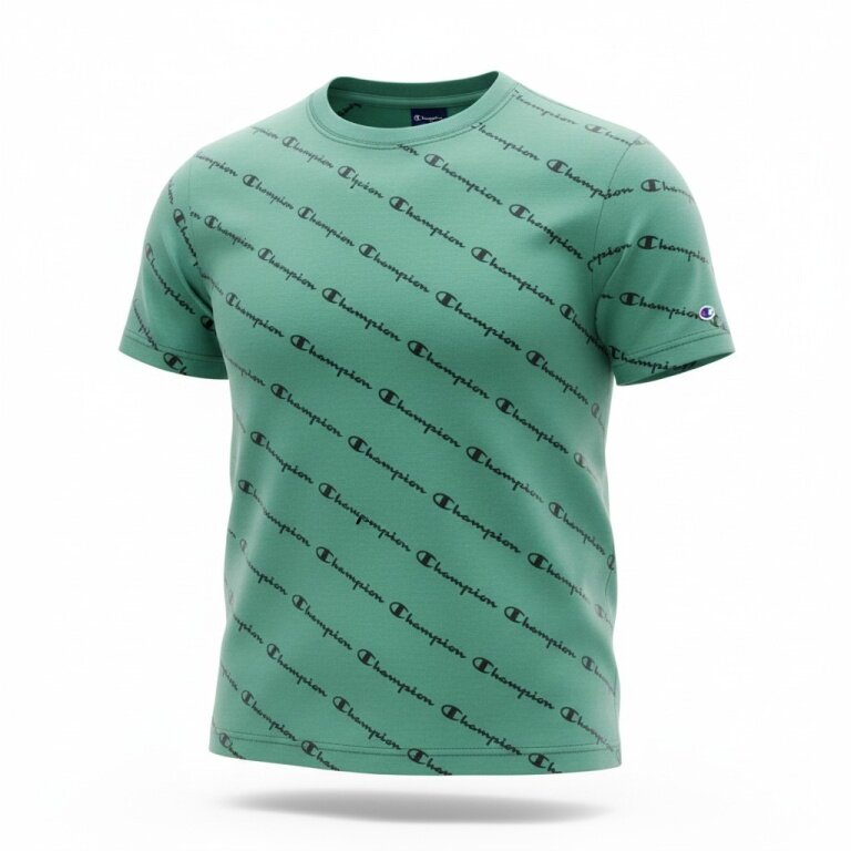 Champion Leisure T-shirt (Cotton) Champion Small Logo Print Green Kids