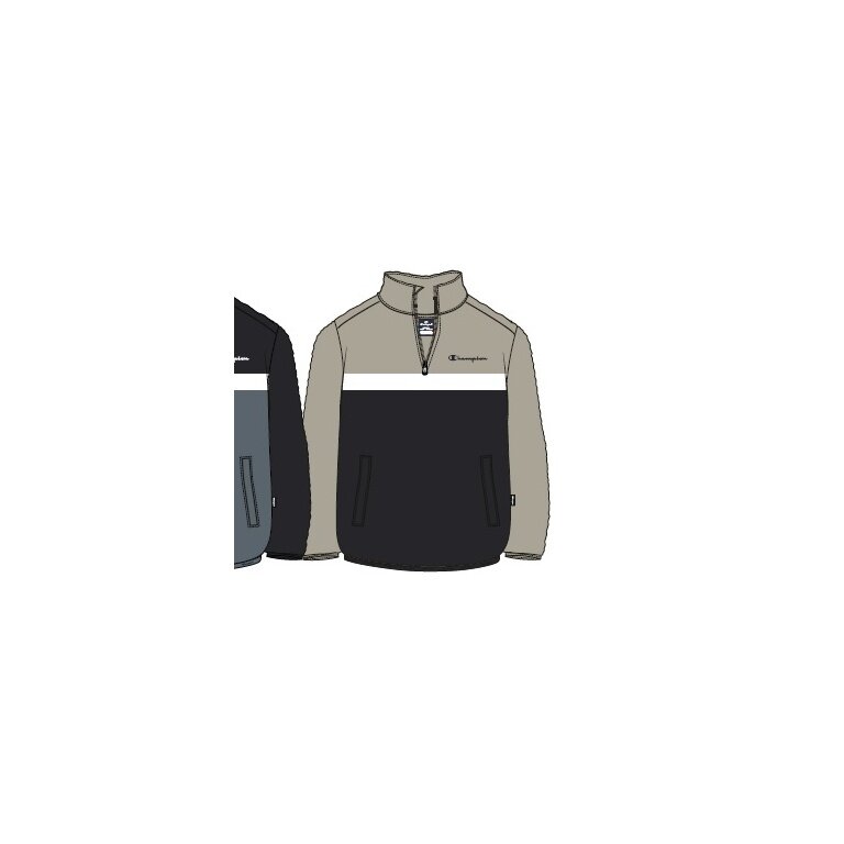 Champion Hoodie Half Zip (Cotton) beige/black Kids