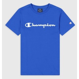 Champion Leisure T-shirt (Cotton) Crew with Logo Lettering 2023 Royal Blue Boys