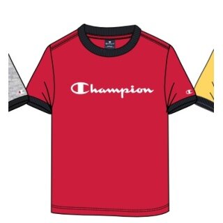 Champion Leisure T-shirt (Cotton) Crew Ringer with Logo Script 2023 Red Boys