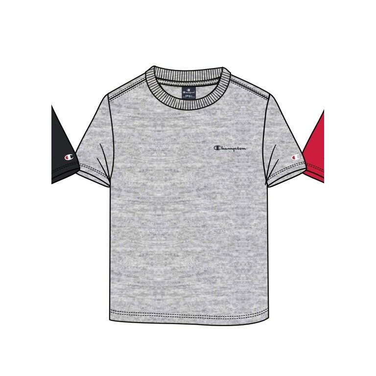 Champion Leisure T-shirt (Cotton) Crew with Small Logo Print 2023 Light Grey Boys