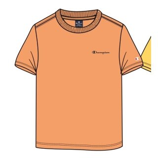 Champion Leisure T-shirt (Cotton) Crew with Small Logo Lettering 2023 orange Boys