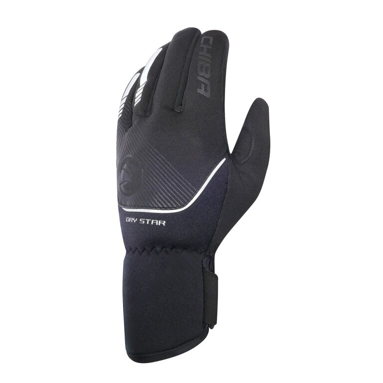 Chiba Winter Cycling Gloves Dry Star (Upper hand made of warm, windproof softshell) black - 1 pair