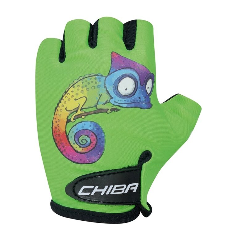 Chiba Bicycle Gloves Cool Chameleon Green Children - 1 Pair