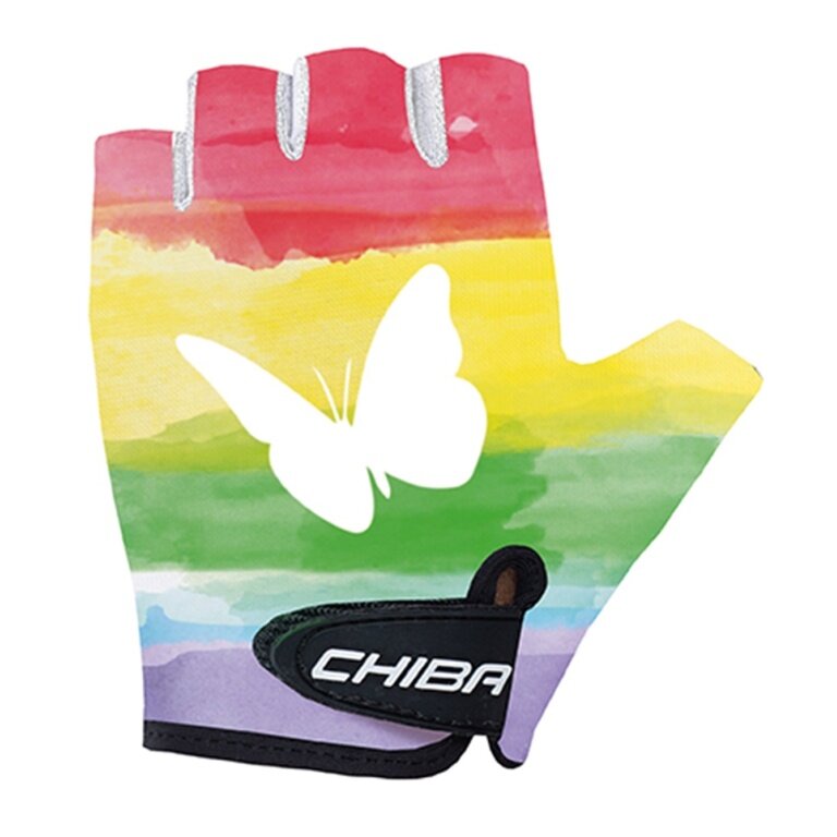 Chiba Bicycle Gloves Cool Papillon Multi-coloured Children - 1 Pair