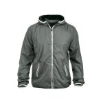 Clique Transition Jacket Hardy (modern windbreaker with hood) grey Men