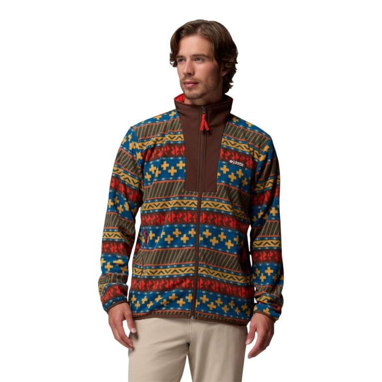 Columbia Fleece Jacket Sequoia Grove™ II Full Zip Printed Fleece (warm, soft material) brown/multi-coloured men's