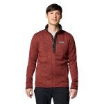 Columbia Fleece Jacket Sweater Weather Full Zip 2.0 (warm, soft material) red men's