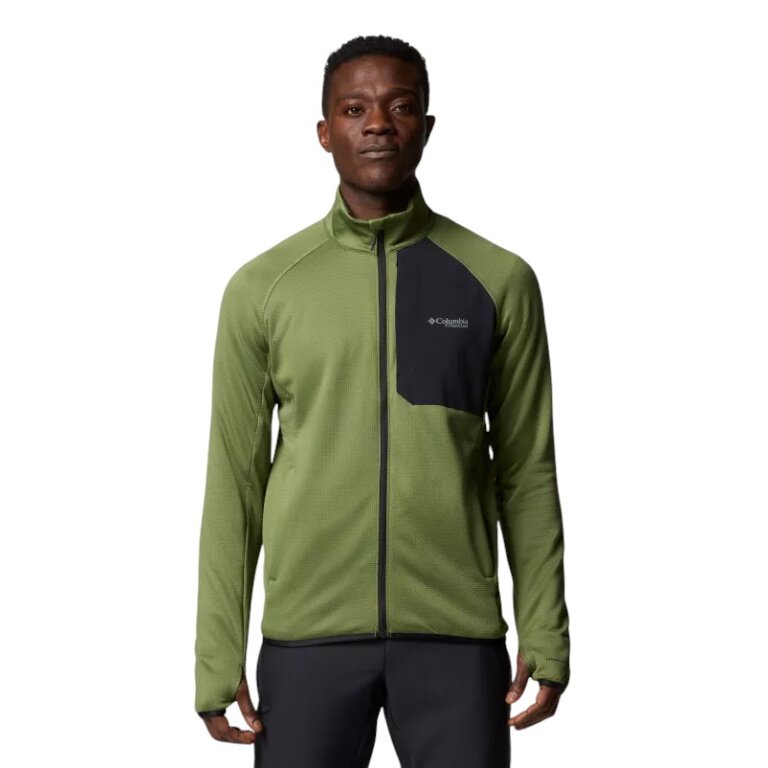 Columbia Fleece Jacket Triple Canyon Grid Full Zip II green Men's