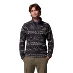 Columbia Fleece Pullover Sweater Weather Printed Half Zip II (with chest pocket) black/white men's