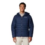 Columbia Winter Padded Jacket Powder Lite™ II Hooded (Omni-Heat™ Thermal System) navy blue Men's