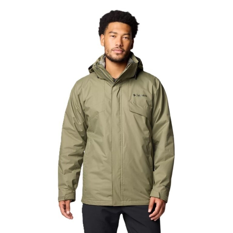 Columbia Winter Hiking Jacket Bugaboo III 3-in-1 Fleece Interchange (Omni-Heat Thermo System, waterproof) olive green men's