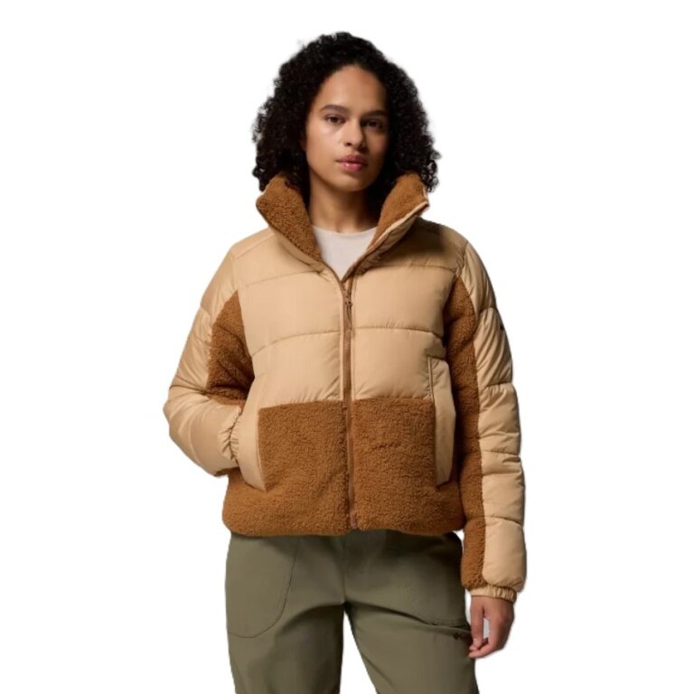 Columbia Winter Jacket Leadbetter Point II Sherpa Hybrid (Thermarator™ insulation, soft Sherpa inserts) light brown ladies