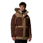 Columbia Winter Jacket Marquam Peak Fusion II Parka (Omni-Heat Infinity) light brown/brown Men's