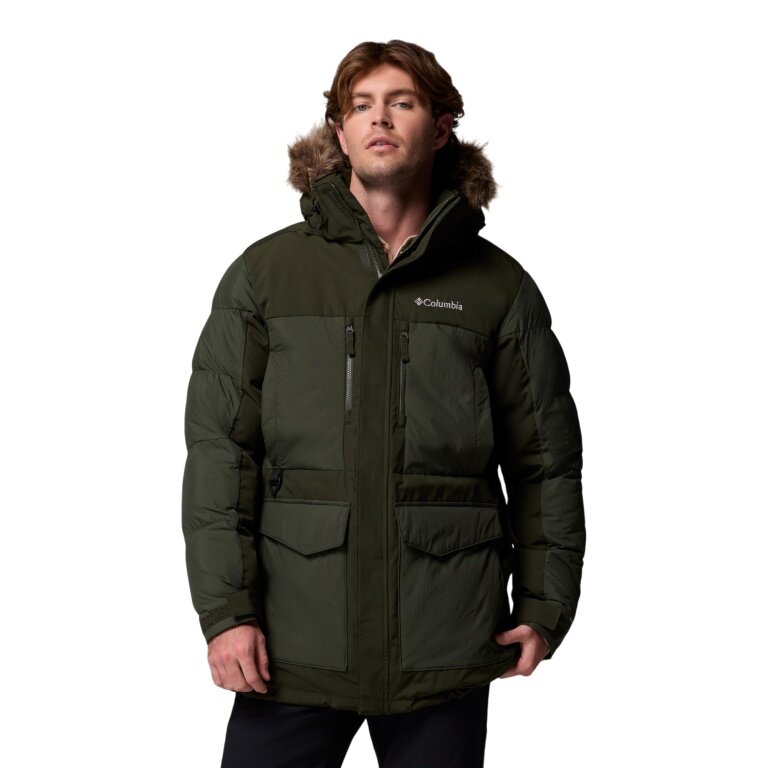 Columbia Winter Jacket Marquam Peak Fusion II Parka (Omni-Heat Infinity) dark green men's