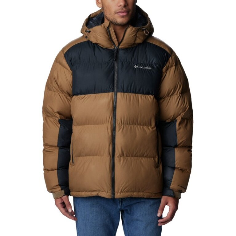 Columbia Winter Jacket Pike Lake II Hooded (with hood, Omni-Heat thermal insulation) brown/black Men