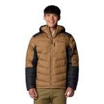 Columbia Winter Down Jacket Labyrinth Loop II Hooded (Omni-Heat Infinity, Thermal Insulation) brown/black men's