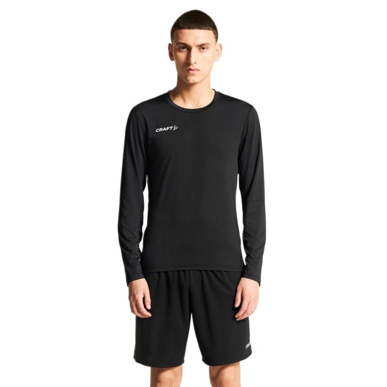 Craft Ability LS Long Sleeve Base Layer (Moisture Transport, Very Elastic Material) Black Men's