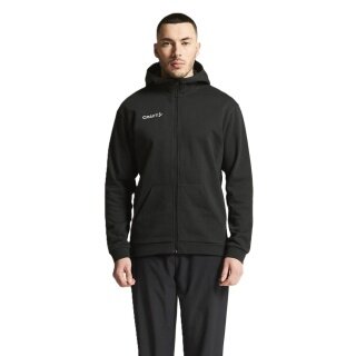 Craft Hooded Sweatshirt Community 2.0 Logo Full Zip Hoodie (Cotton/Polyester) black Men