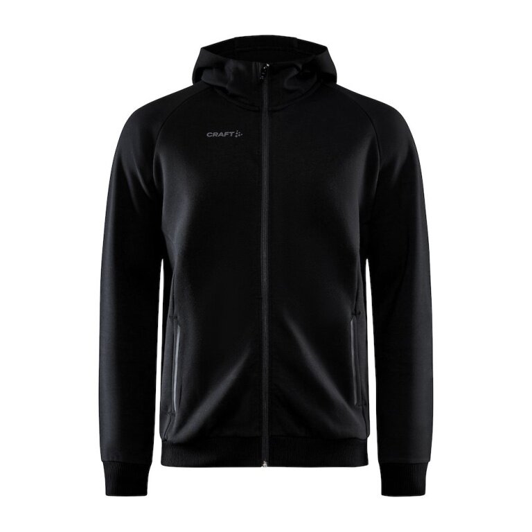 Craft Hoodie Core Soul Full Zip Hood (soft material, with zipper pockets) black Men