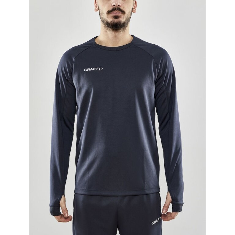 Craft Sport Long Sleeve Shirt Evolve Crew Neck - made of stretch material - dark grey Men