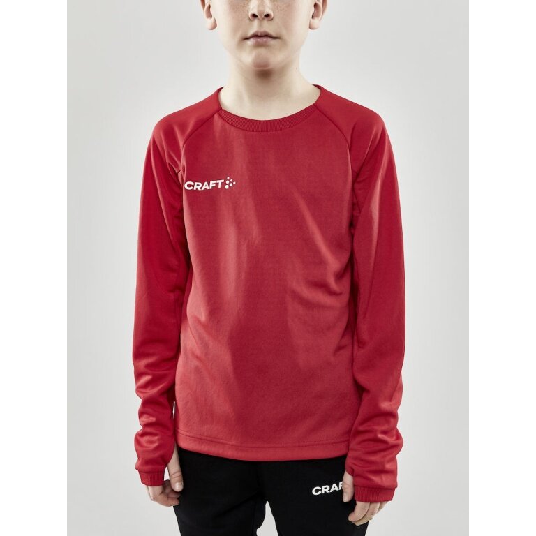 Craft Sport Long Sleeve Shirt Evolve Crew Neck - made of stretch material - red Kids