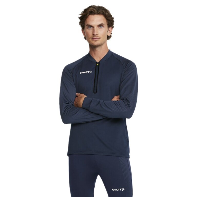 Craft Sport Long Sleeve Shirt Extend Halfzip (high freedom of movement, comfortable fit) navy blue Men
