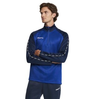 Craft Sport Long-sleeved Shirt Squad 2.0 Halfzip (ergonomic design, high elasticity) cobalt blue/navy blue Men