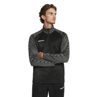 Craft Sport Long Sleeve Shirt Squad 2.0 Halfzip (ergonomic design, high elasticity) black/gray Men