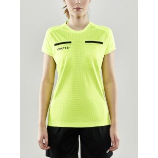 Craft Sport-Shirt Evolve Referee (rec. Polyester, Mesh Inserts) neon yellow Women