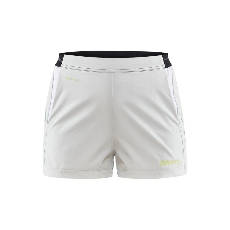 Craft Sports Shorts (Short) Pro Control Impact - elastic material, with inner slip - white/lime Women