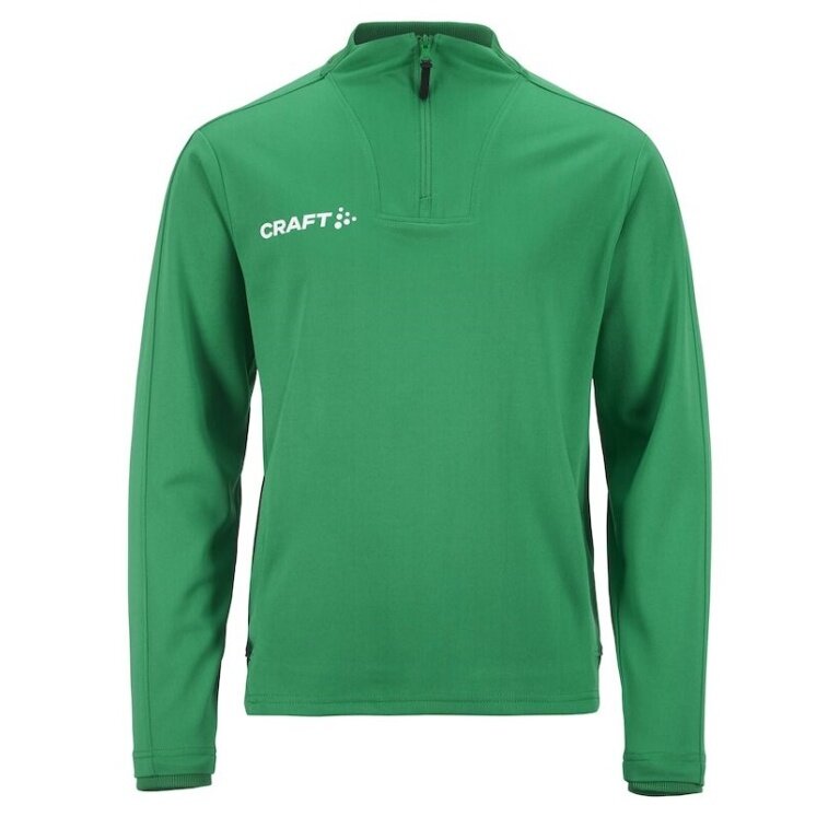 Craft Sport Long Sleeve Shirt Evolve 2.0 Halfzip (100% recycled Polyester) green Kids