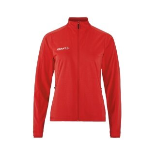 Craft Sport Training Jacket Evolve 2.0 Full Zip (durable, elastic) red ladies