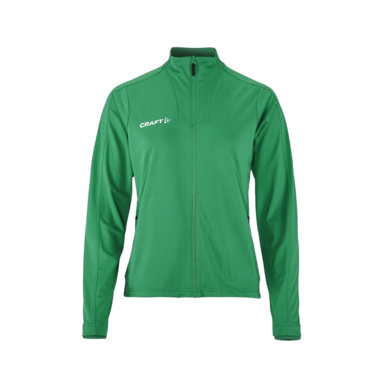 Craft Sport Training Jacket Evolve 2.0 Full Zip (durable, elastic) green ladies