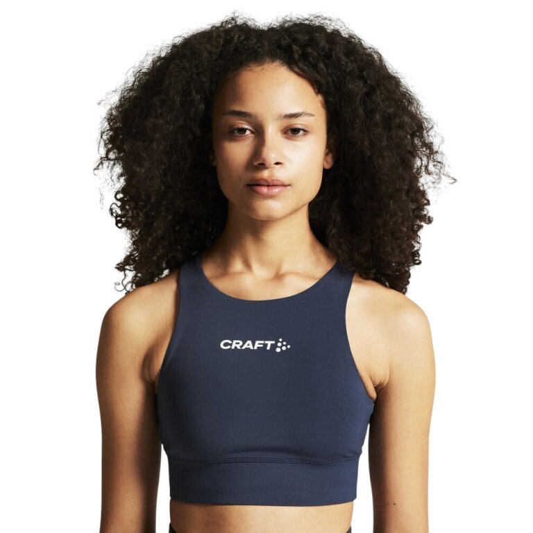 Craft Sport Bra Rush 2.0 Crop Top (recommended polyester, elastic material) navy blue ladies