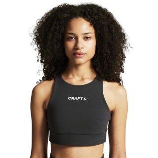 Craft Sport Bra Rush 2.0 Crop Top (recommended polyester, elastic material) black ladies