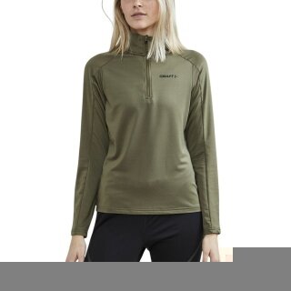 Craft Sport Long Sleeve Shirt CORE Gain (Midlayer, Half-Zip) khaki green Ladies