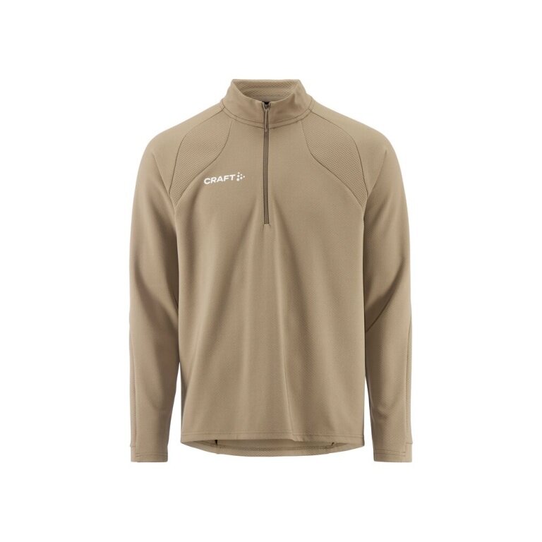 Craft Sport Long Sleeve Shirt Extend 2.0 Half Zip (modern look, very elastic material) beige men's