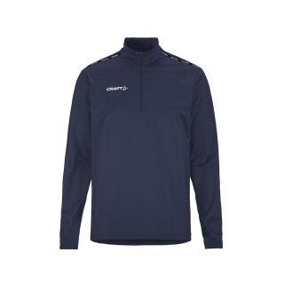 Craft Sport Long Sleeve Shirt Squad Go Halfzip (Stand-up Collar, 100% Recycled Polyester) Navy Blue Men's