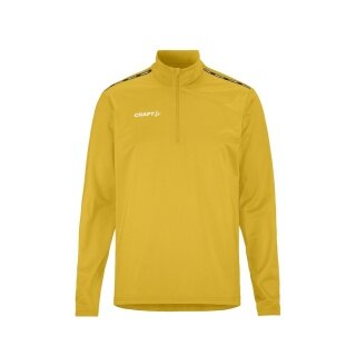 Craft Sport Long Sleeve Shirt Squad Go Halfzip (Stand-up Collar, 100% Recycled Polyester) Yellow Men's