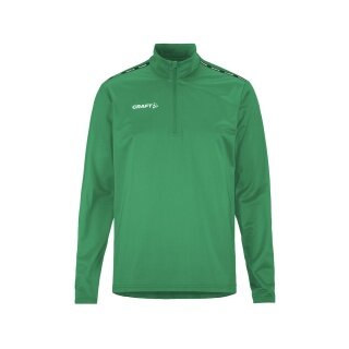 Craft Sport Long Sleeve Shirt Squad Go Halfzip (Stand-up Collar, 100% Recycled Polyester) Green Men's