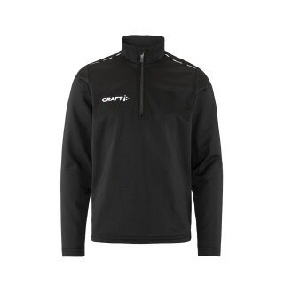 Craft Sport Long Sleeve Shirt Squad Go Halfzip (Stand-up Collar, 100% Recycled Polyester) Black Kids