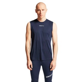 Craft Sport Tank Rush 2.0 Sleeveless Singlet (100% recycled Polyester) navy blue Men's