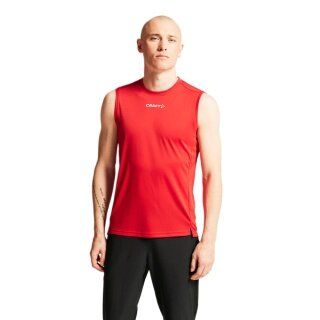 Craft Sport Tank Rush 2.0 Sleeveless Singlet (100% recycled Polyester) red Men's