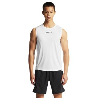 Craft Sport Tank Rush 2.0 Sleeveless Singlet (100% recycled Polyester) white Men's