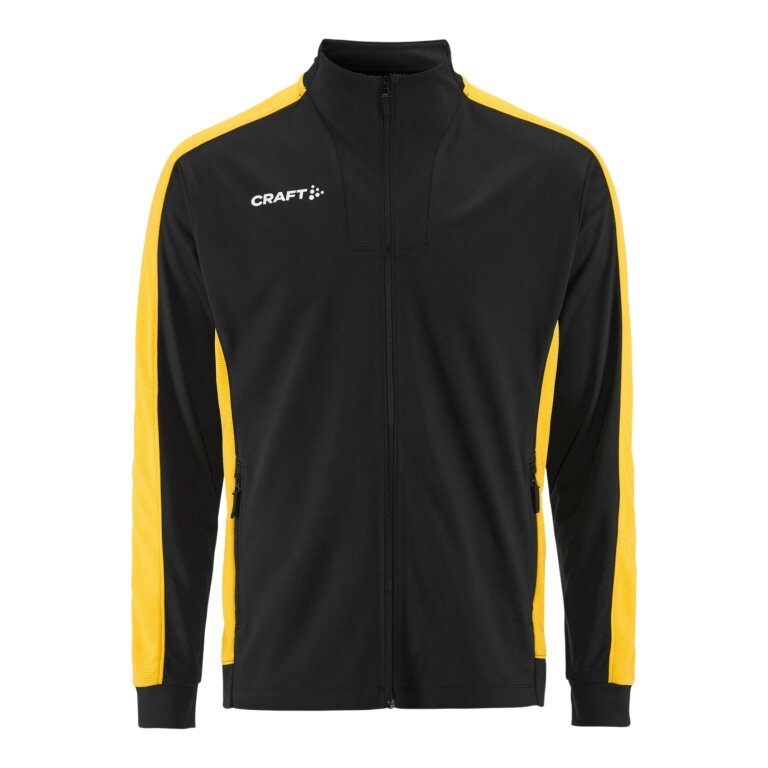 Craft Sport Training Jacket Evolve 2.0 Contrast Full Zip (durable, elastic) black/yellow men's
