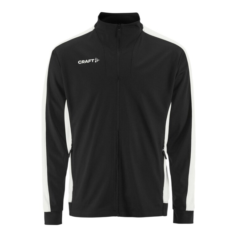 Craft Sport Training Jacket Evolve 2.0 Contrast Full Zip (durable, elastic) black/white men's