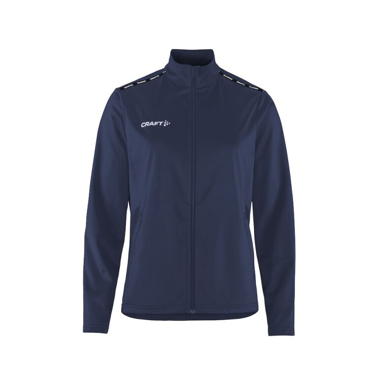 Craft Sport Training Jacket Squad Go Full Zip (Side Pockets with Zipper) Navy Blue Ladies