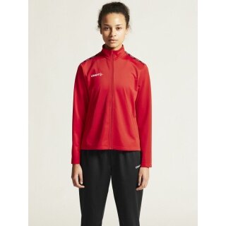 Craft Sport Training Jacket Squad Go Full Zip (Side Pockets with Zipper) red Ladies