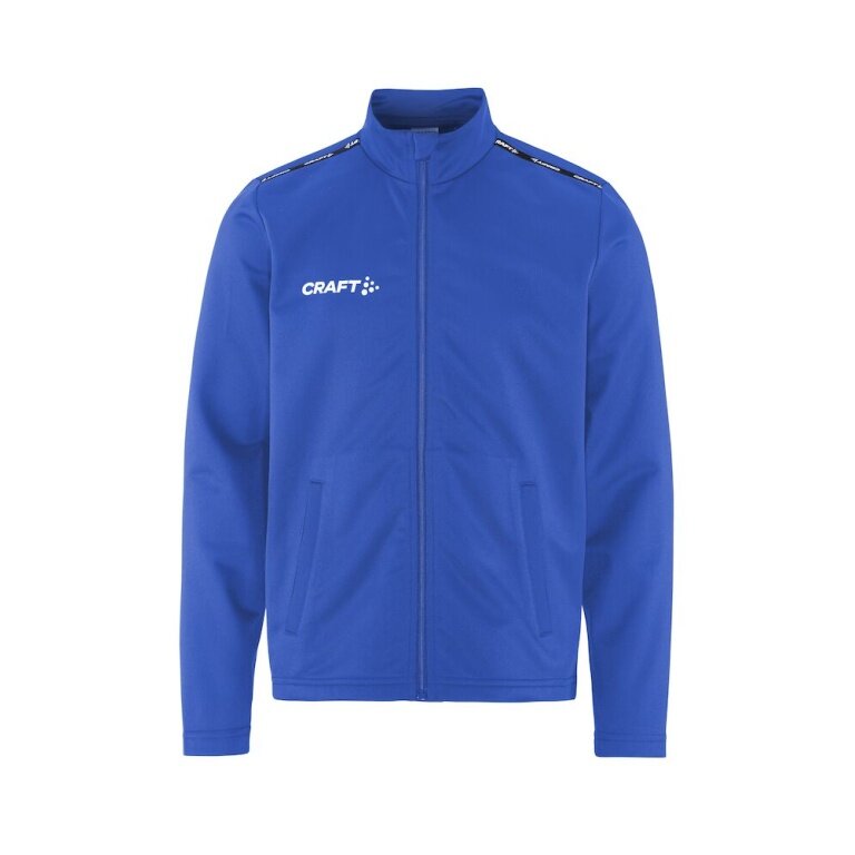 Craft Sport Training Jacket Squad Go Full Zip (Side Pockets with Zip) Cobalt Blue Kids